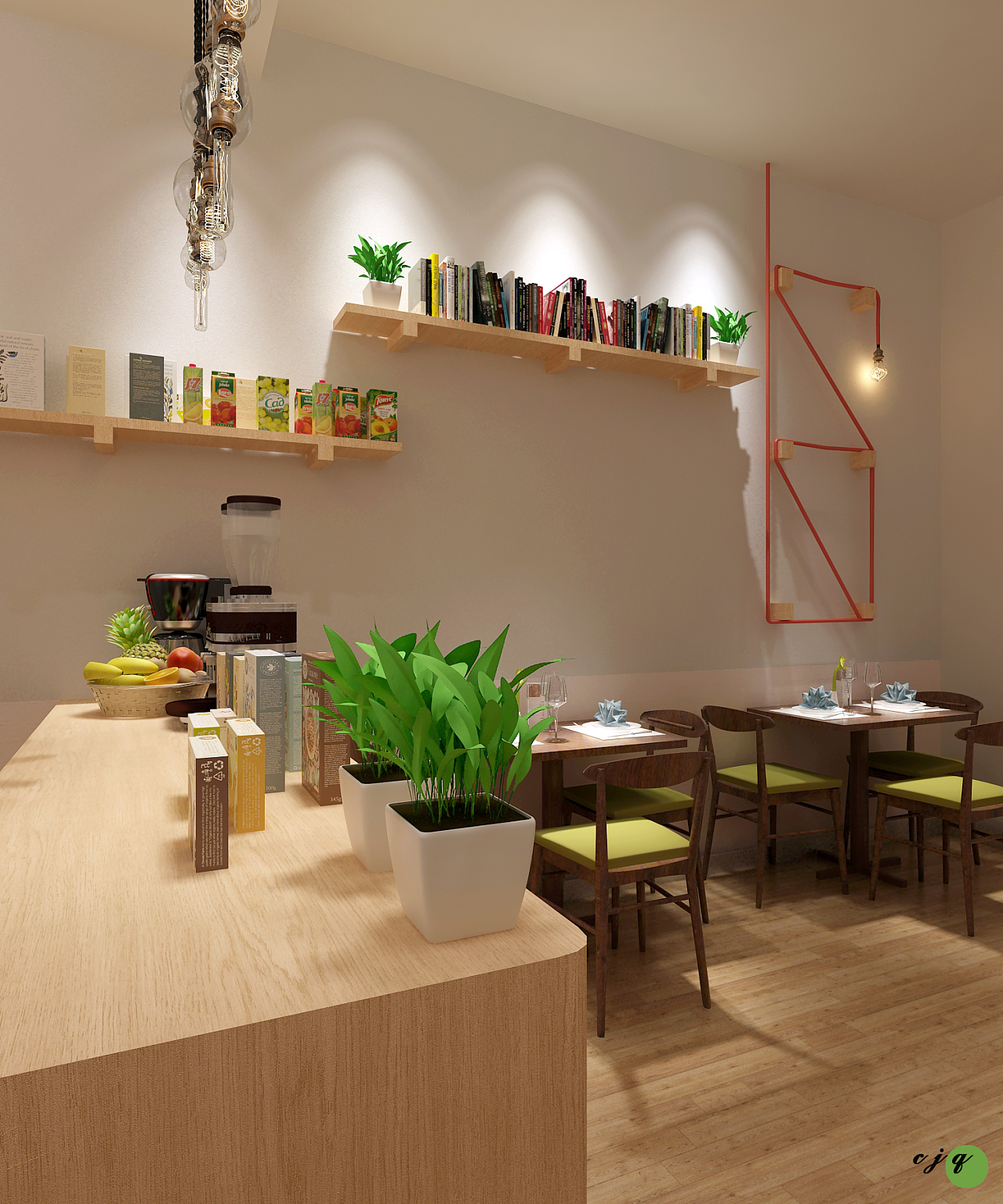 现代工业风冷饮店|空间|展示设计 |兔兔7328 - 原