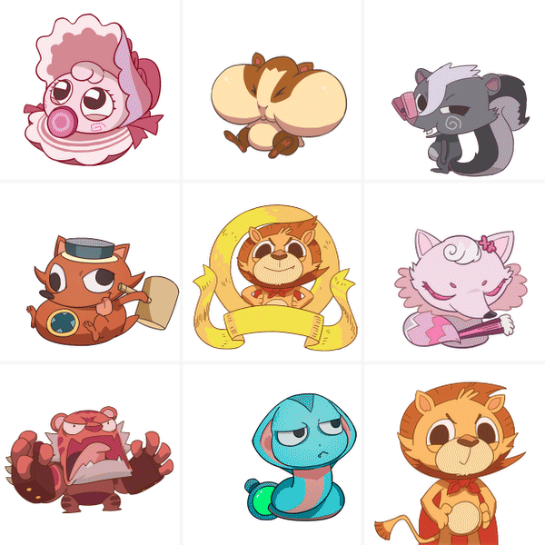 【猫尾草工作室】《超能动物联盟》游戏漫画x表情