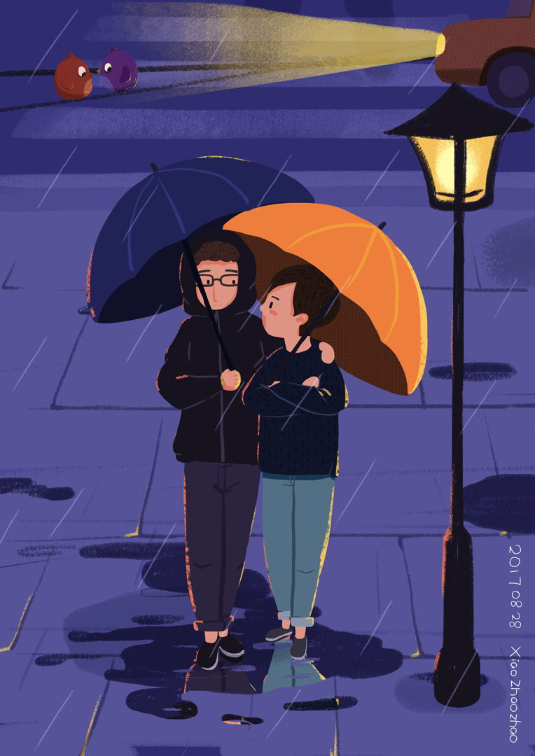 七夕随笔|插画|创作习作|赵家小赵赵 - 原创作品