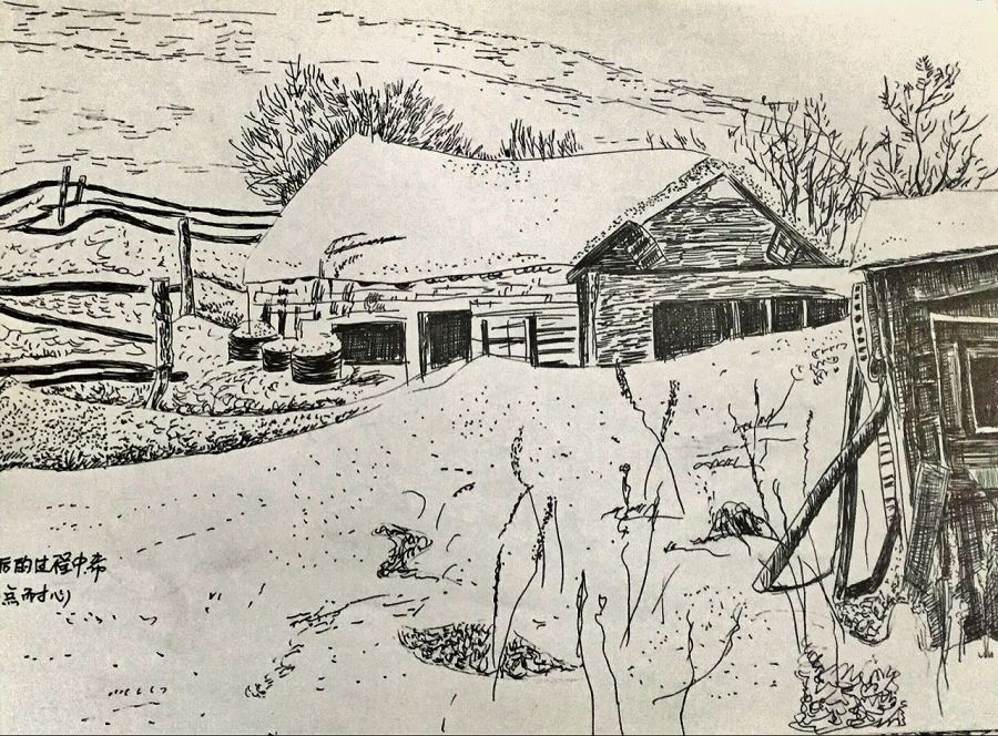 手绘-钢笔风景速写|速写|纯艺术|麦小晚 - 原创设