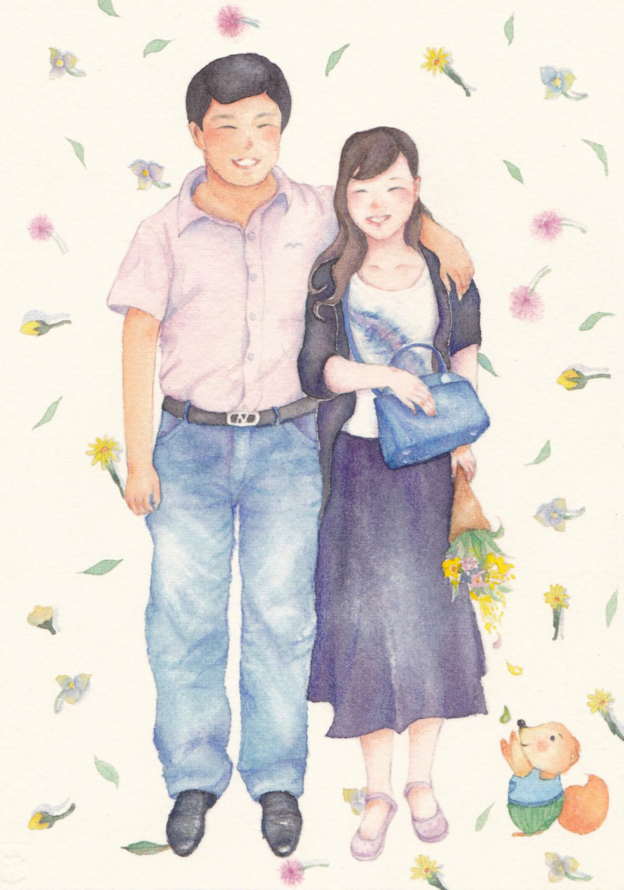 家人|绘画习作|插画|手心绘出汗 - 原创设计作品