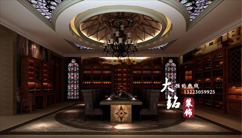 郑州红酒会所设计_柯兰库尔红酒庄设计装修效