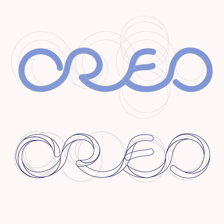 oreo字母logo设计