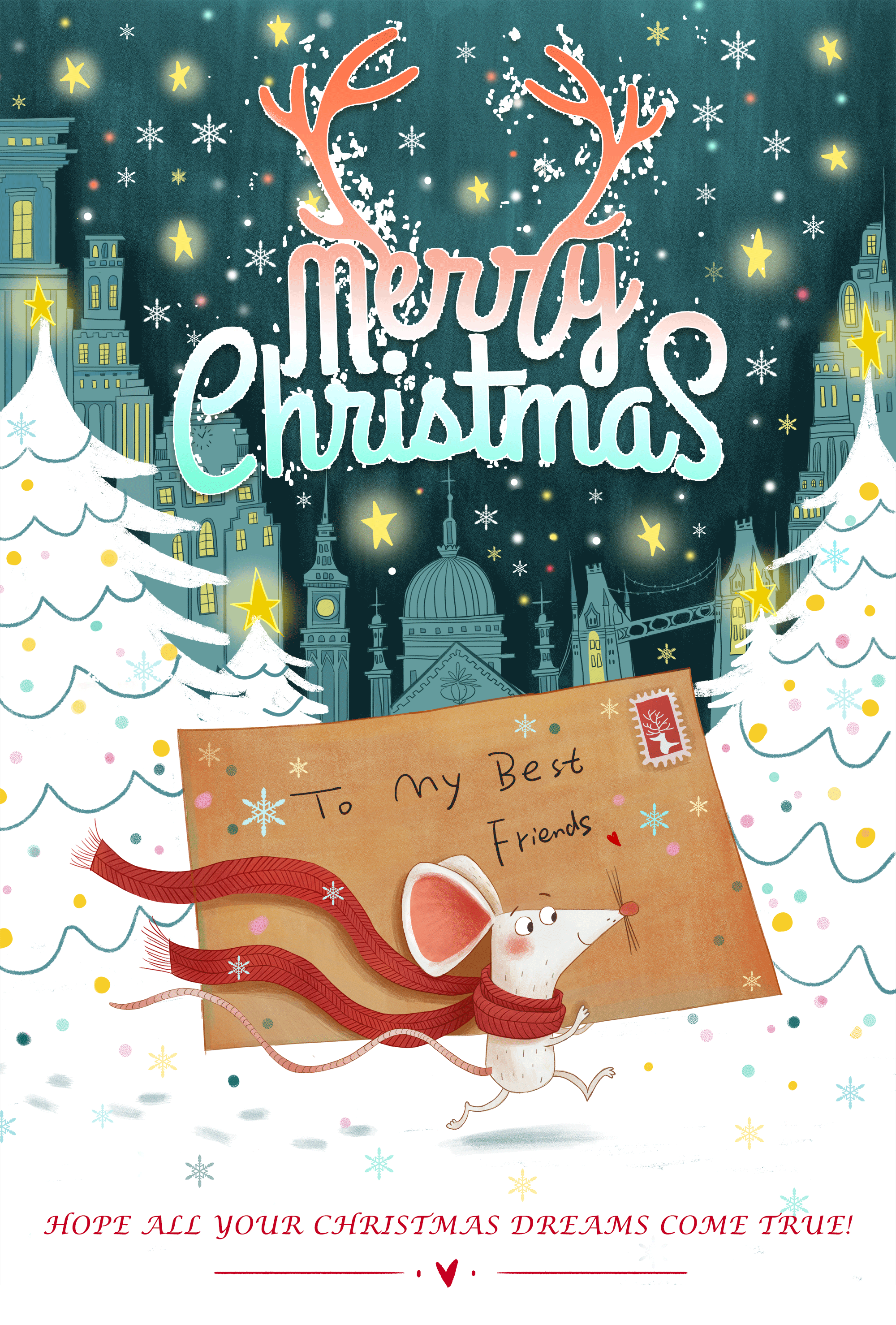 圣诞圣诞|插画|儿童插画|呼噜小吧 - 原创作品 - 站酷