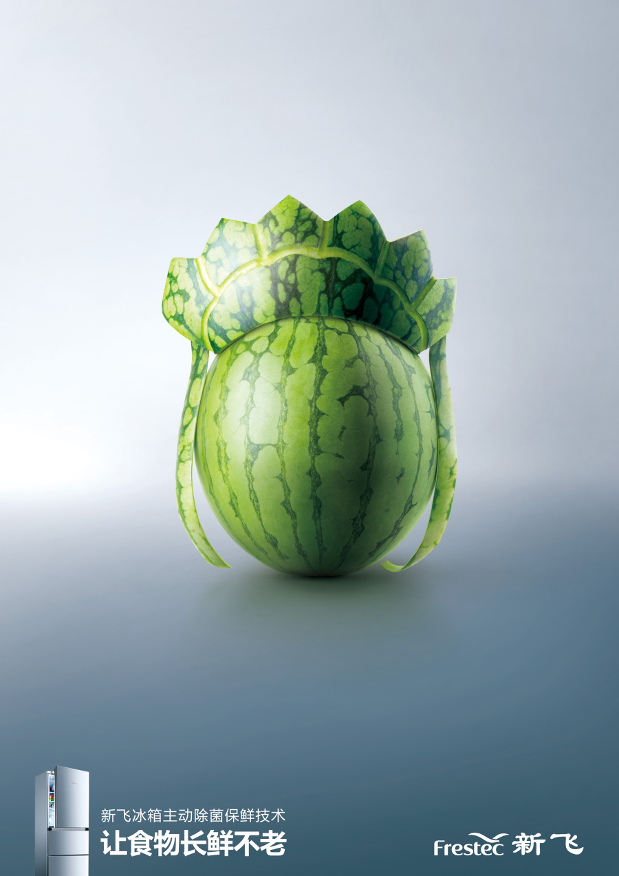 新飞冰箱创意广告|DM\/宣传单\/平面广告|平面|葱