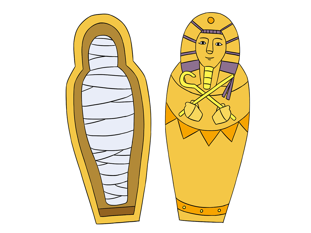 儿童插画儿童游戏埃及木乃伊