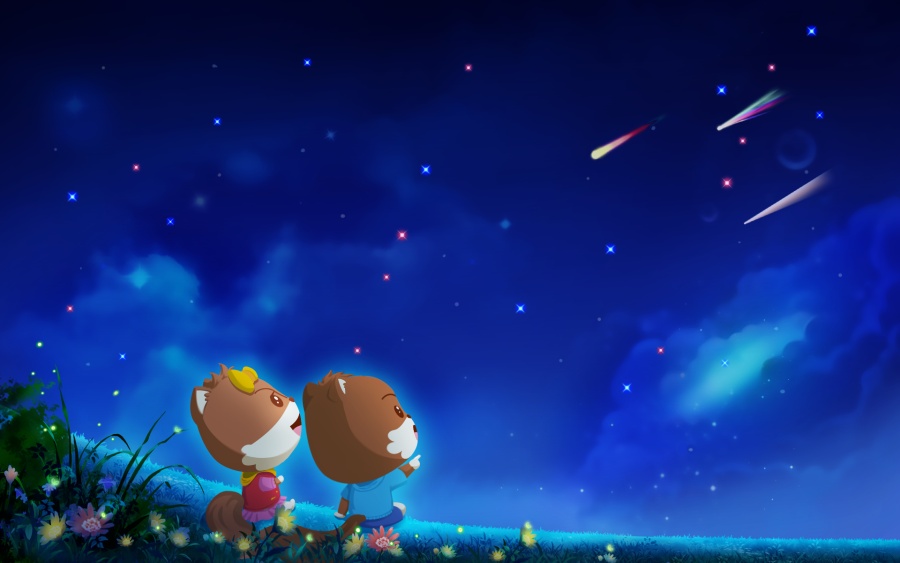 【三只松鼠】PC壁纸(1)|商业插画|插画|松鼠萌