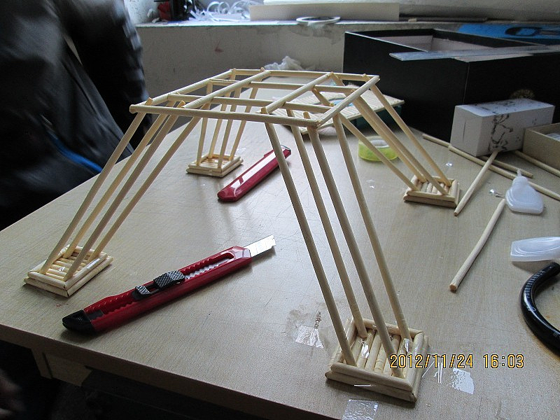 纯手工筷子搭建埃菲尔铁塔|手工艺|手办\/模玩|马