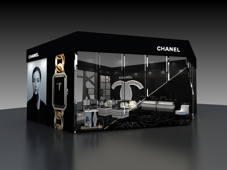 chanel展厅设计|展示\/橱窗\/店面设计|空间\/建筑|