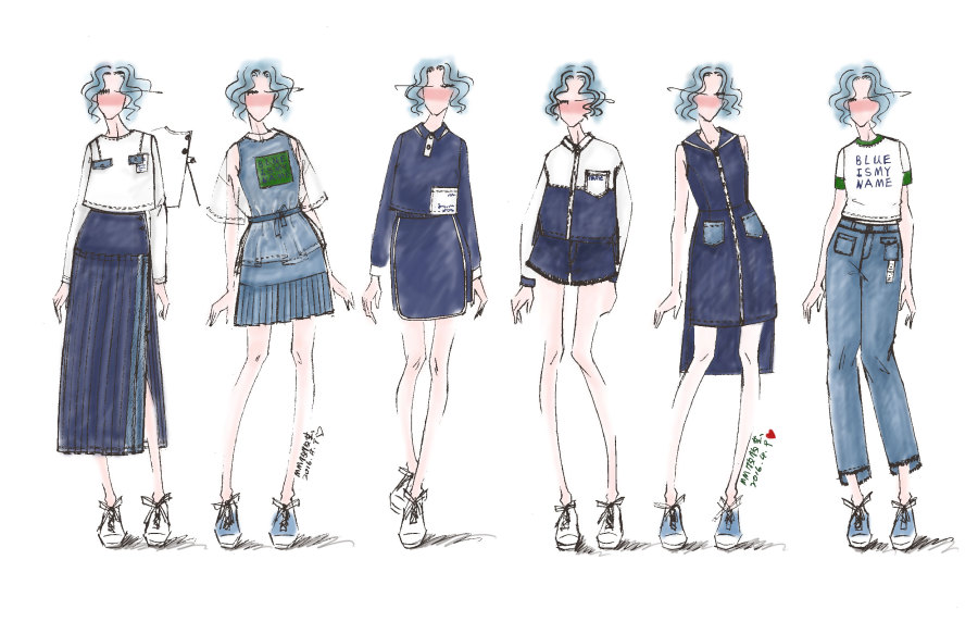 2016秋季牛仔系列原创 设计稿|休闲\/流行服饰|