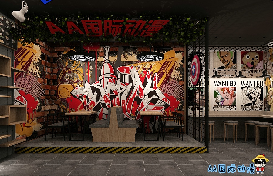 动漫主题餐厅,动漫主题餐饮店|室内设计|空间|A