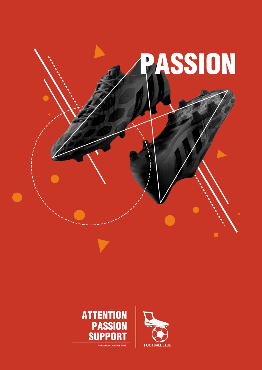 足球的激情,深藏我心!|海报|平面|王小明1994 - 