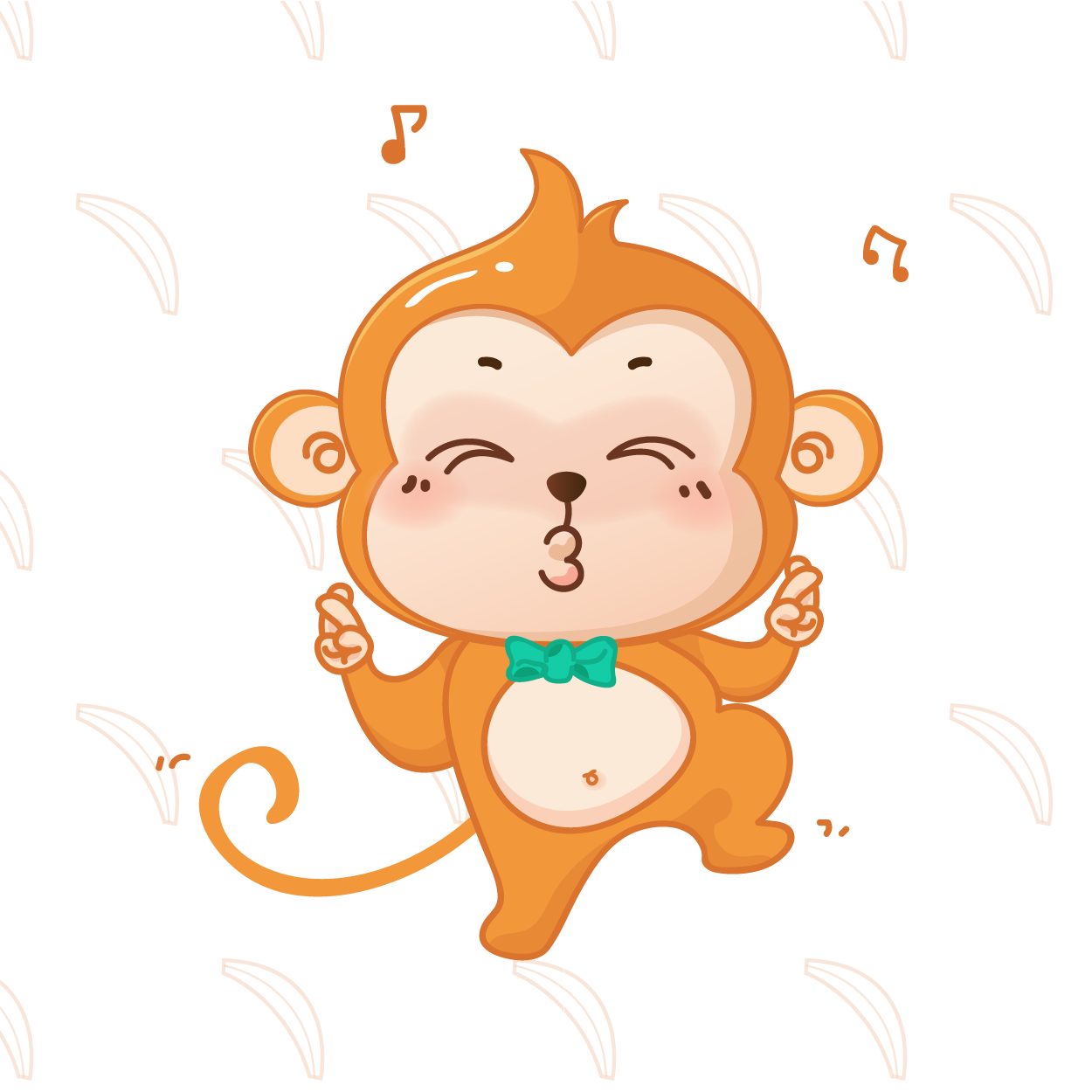 插画卡通形象-猴子