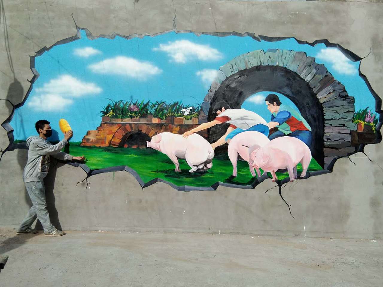 固驿村农家乐彩绘|其他|墙绘/立体画|河北石家庄墙绘