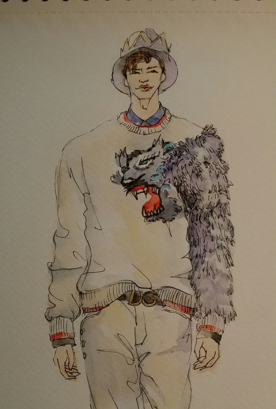 时装插画(男装)|休闲\/流行服饰|服装|箐蛙 - 原创