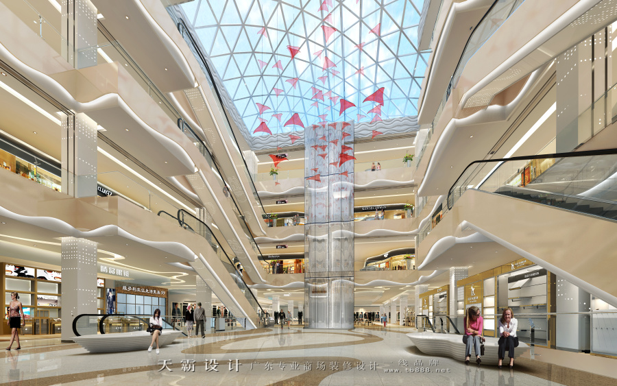 青岛商场装修设计效果图可参考商业利润最大化