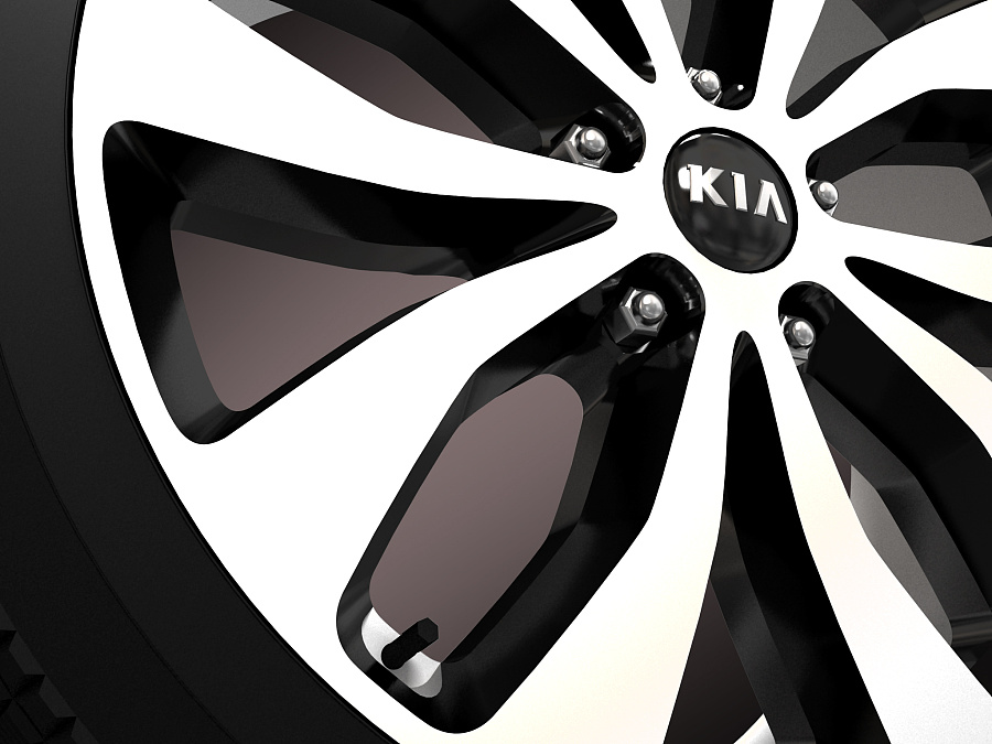 起亚KIA K3 P版 轮毂 轮胎 3DSMAX 高精度模