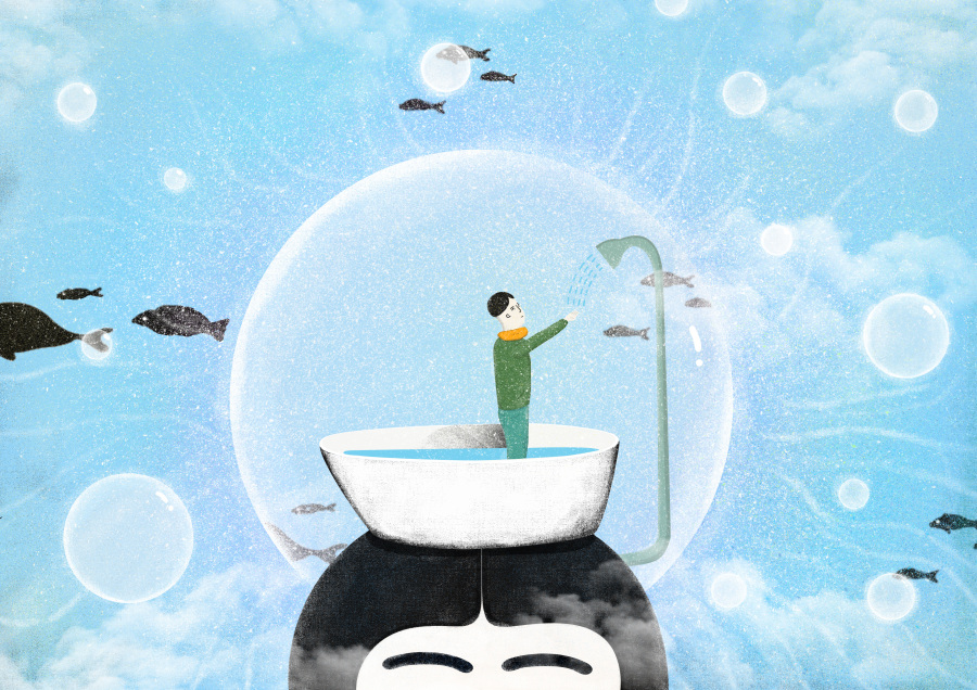 感恩父母《透明尘埃》|其他绘画|插画|忐忑心中