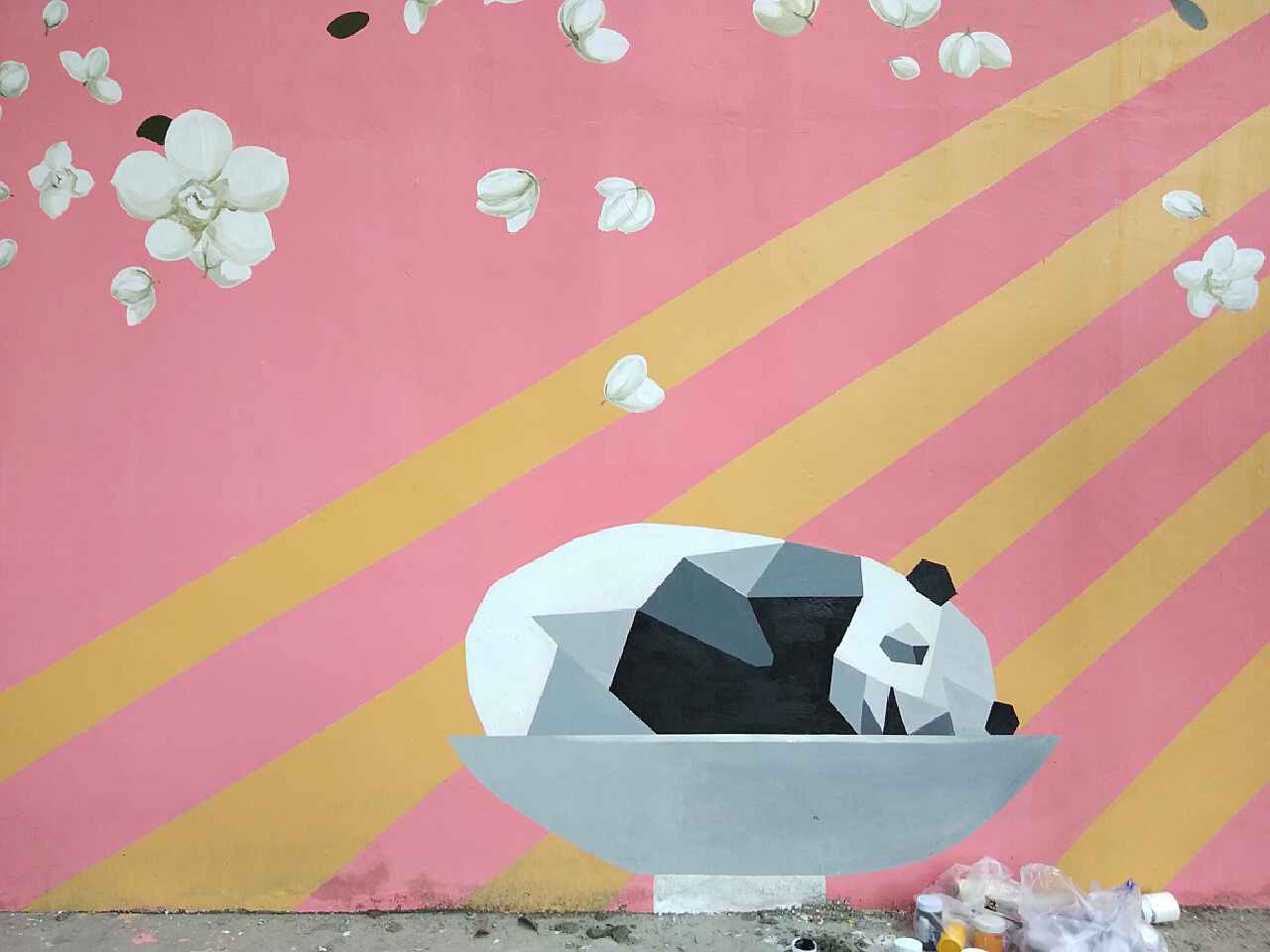 熊猫主题墙绘|纯艺术|绘画|墙体彩绘设计 原创作品 站酷(zcool)