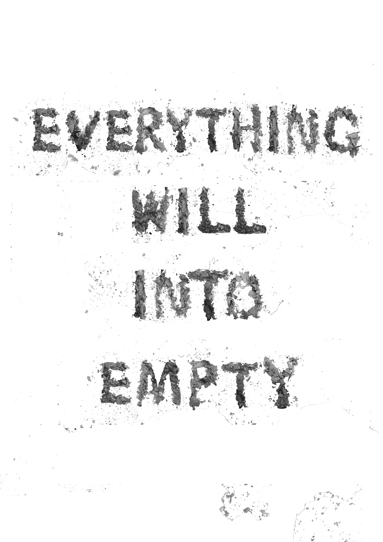 纸灰字体设计《万念俱灰》