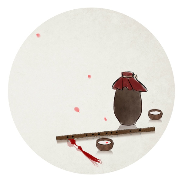 水墨中国风--竹间系列·九大中国传统乐器|绘画