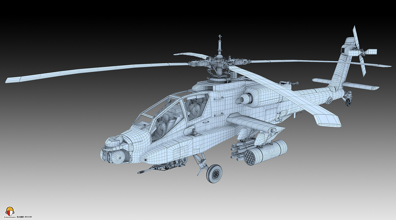 MAYA练习AH-64 Apache|三维|机械\/交通|烈火燎原 - 原创作品 - 站酷 (ZCOOL)