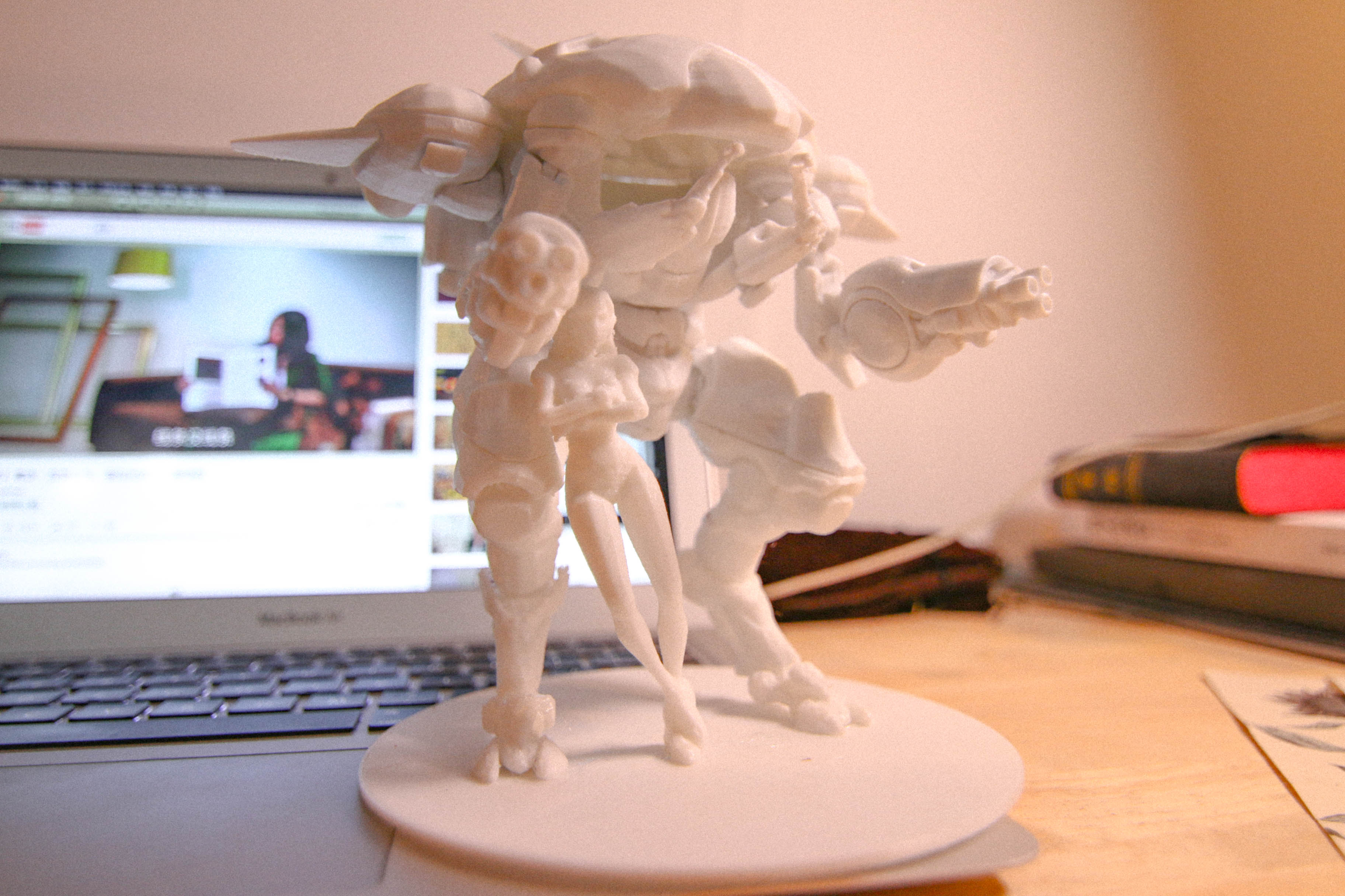 守望先锋d.va人物机甲组合3d打印经验分享