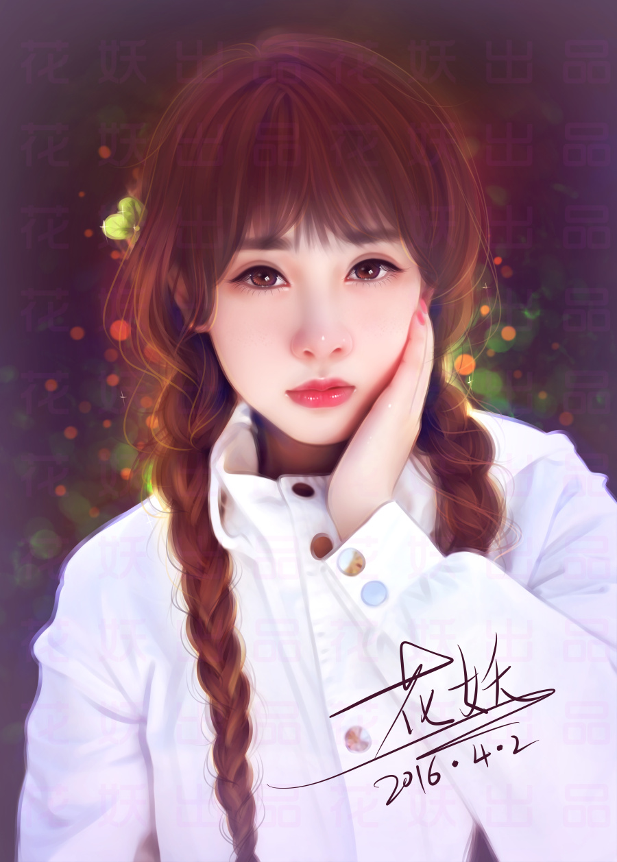 花妖转手绘示范图|绘画习作|插画|花妖范er - 原