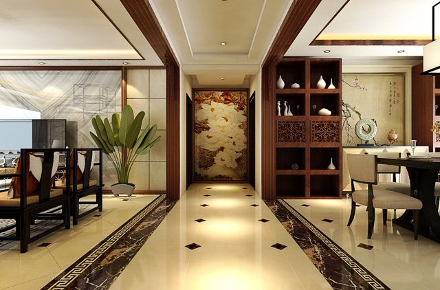 【幸福城装修】幸福城123平中式风格三居室装