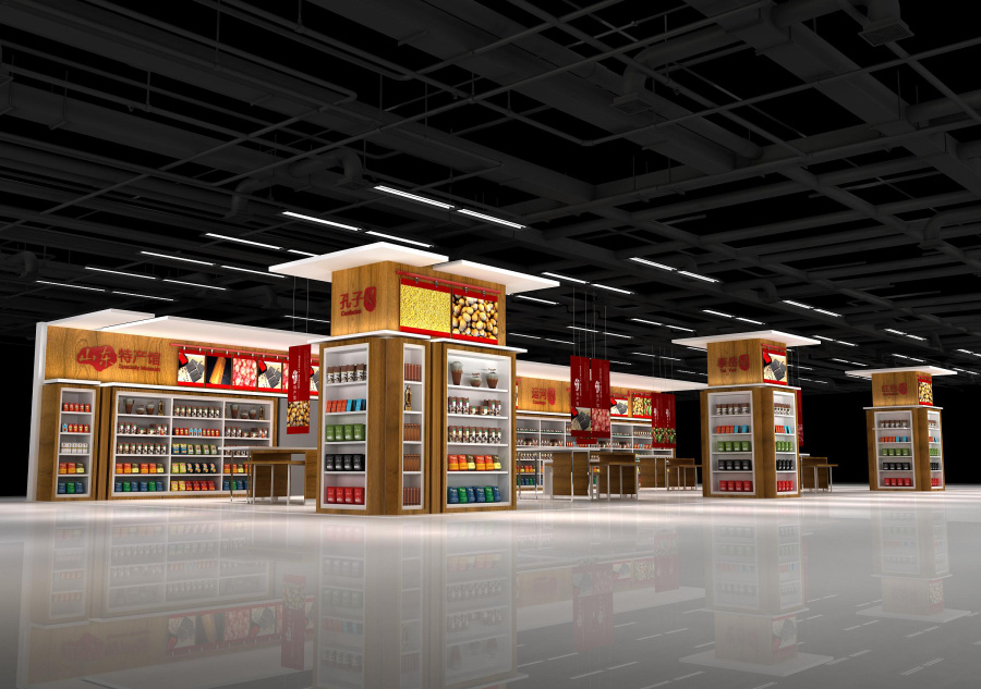 超市特产区设计案例|展示\/橱窗\/店面设计|空间\/