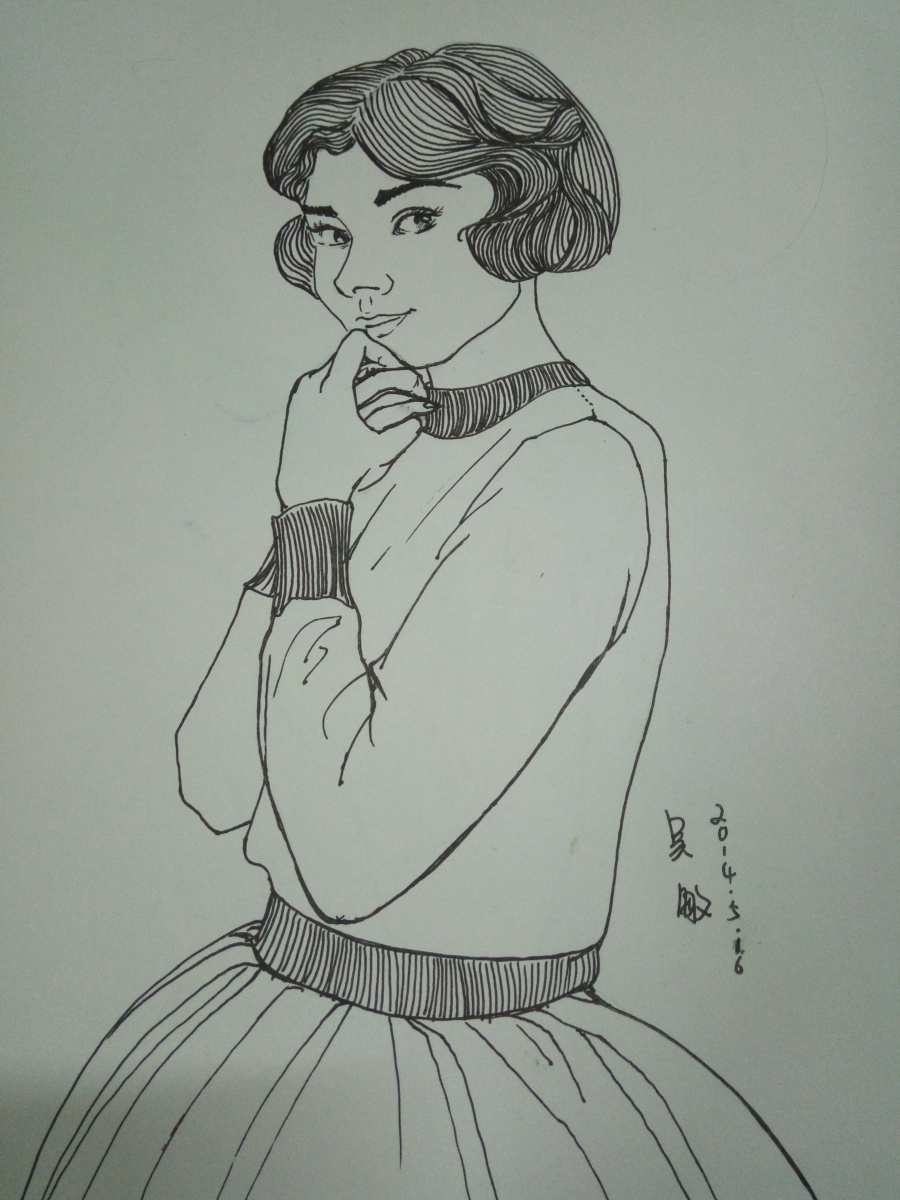 绘画联系|绘画习作|插画|隔壁家的孩子 - 原创设