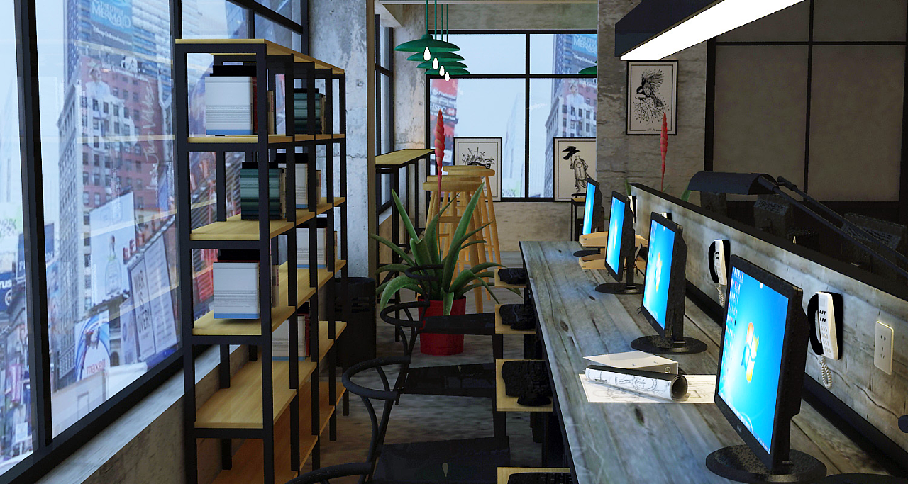 建筑公司工业风办公室|空间|室内设计|柏丽丝情人 - 原创作品 - 站酷 (ZCOOL)