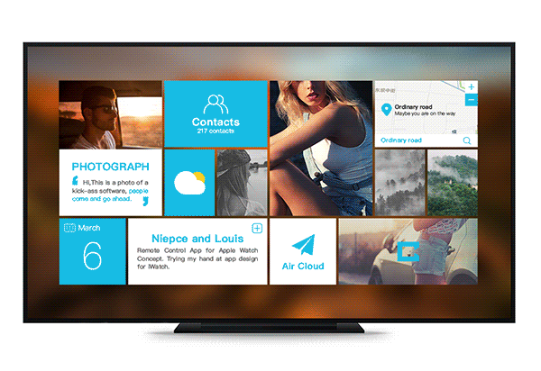 做了一个apple tv的界面动效,也是练习作业~~请大家多多指点