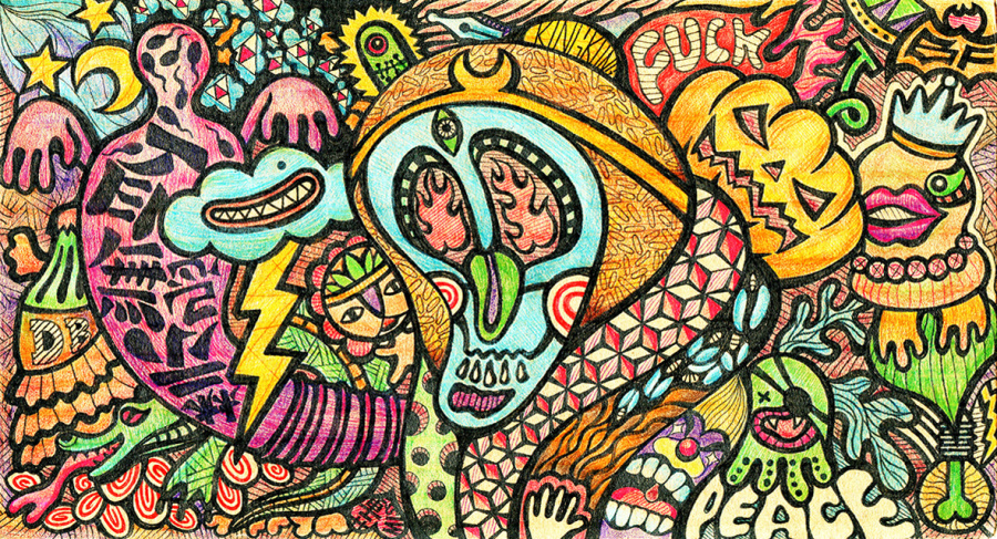 百无禁忌 主题手绘插画涂鸦板|商业插画|插画|金