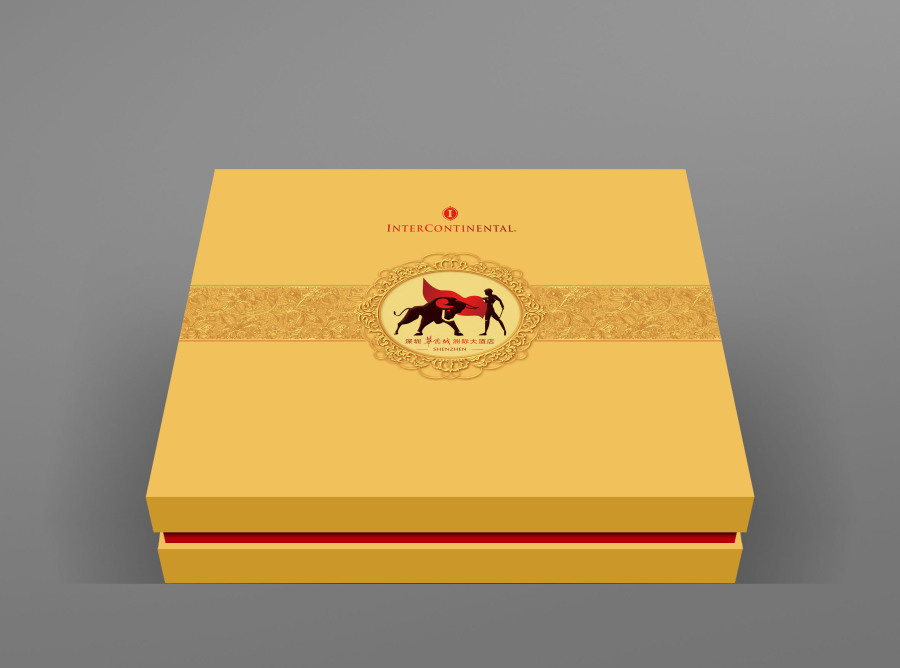 华侨城洲际大酒店月饼盒包装设计--深圳艺鼎鹏