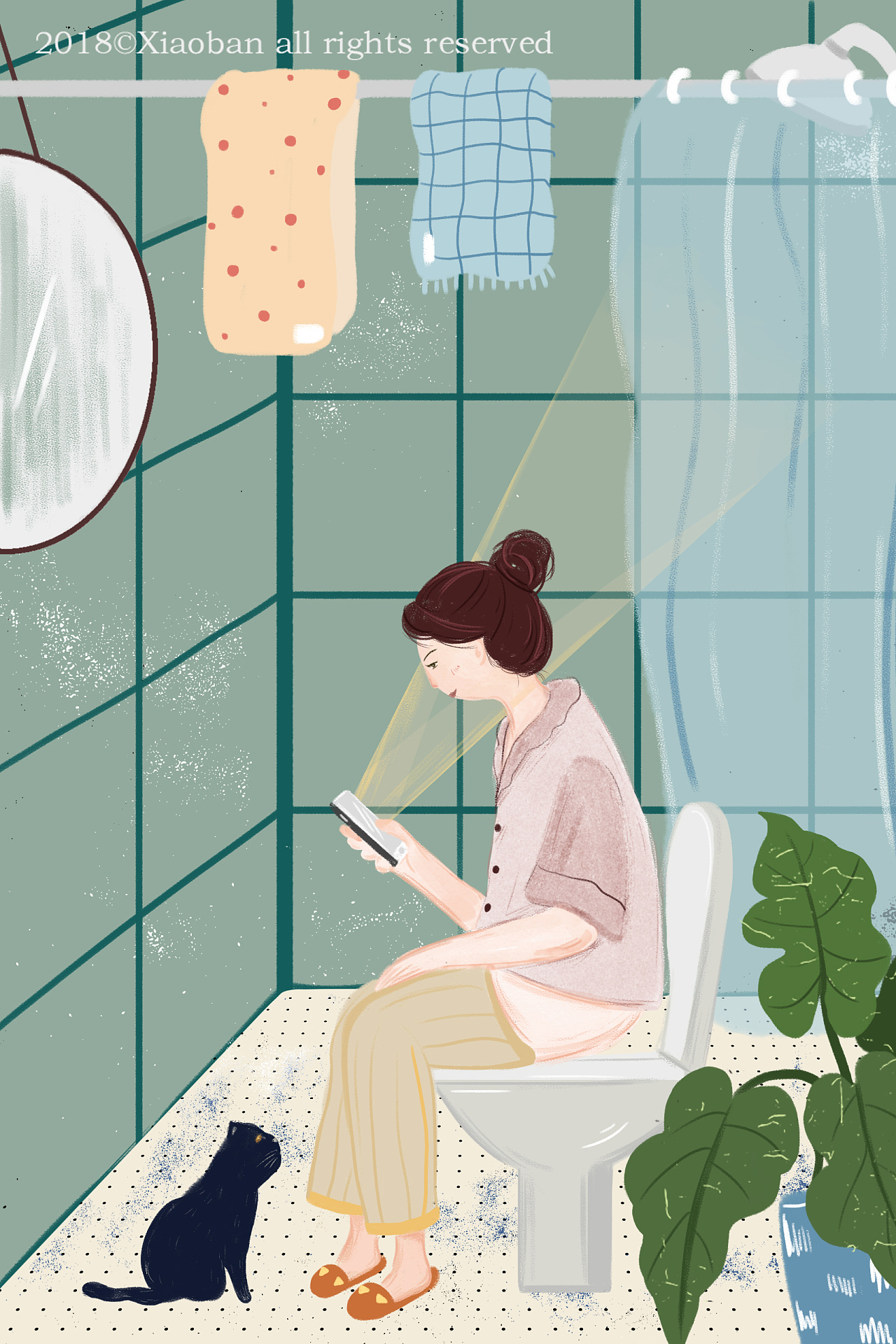 one person 一个人系列插画