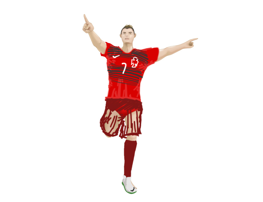 狂欢的C罗|绘画习作|插画|NUAN暖笛DI - 原创设