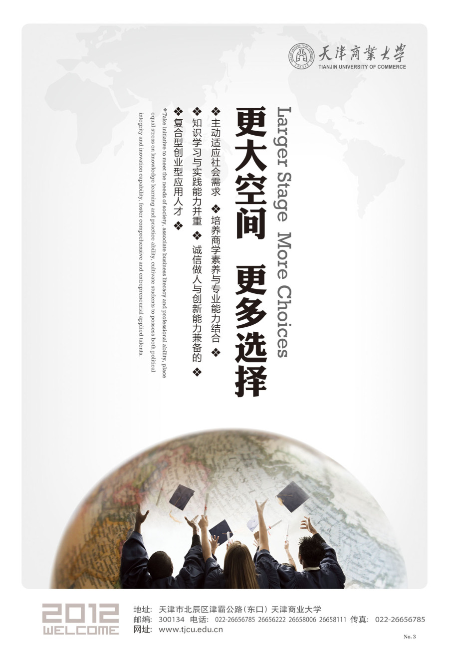 天津商业大学招生海报设计(非使用设计)|海报|平
