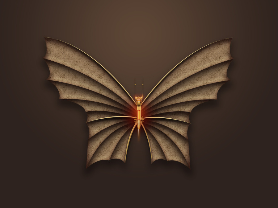 临摹作业-BigD机械蝴蝶|其他|其他|小琦lucky - 