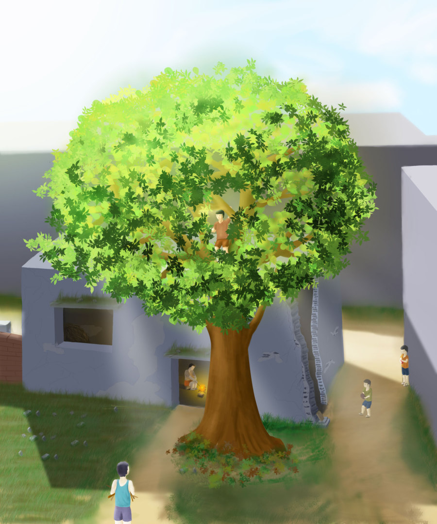 儿时回忆 手绘儿时夏日玩耍时光|绘画习作|插画