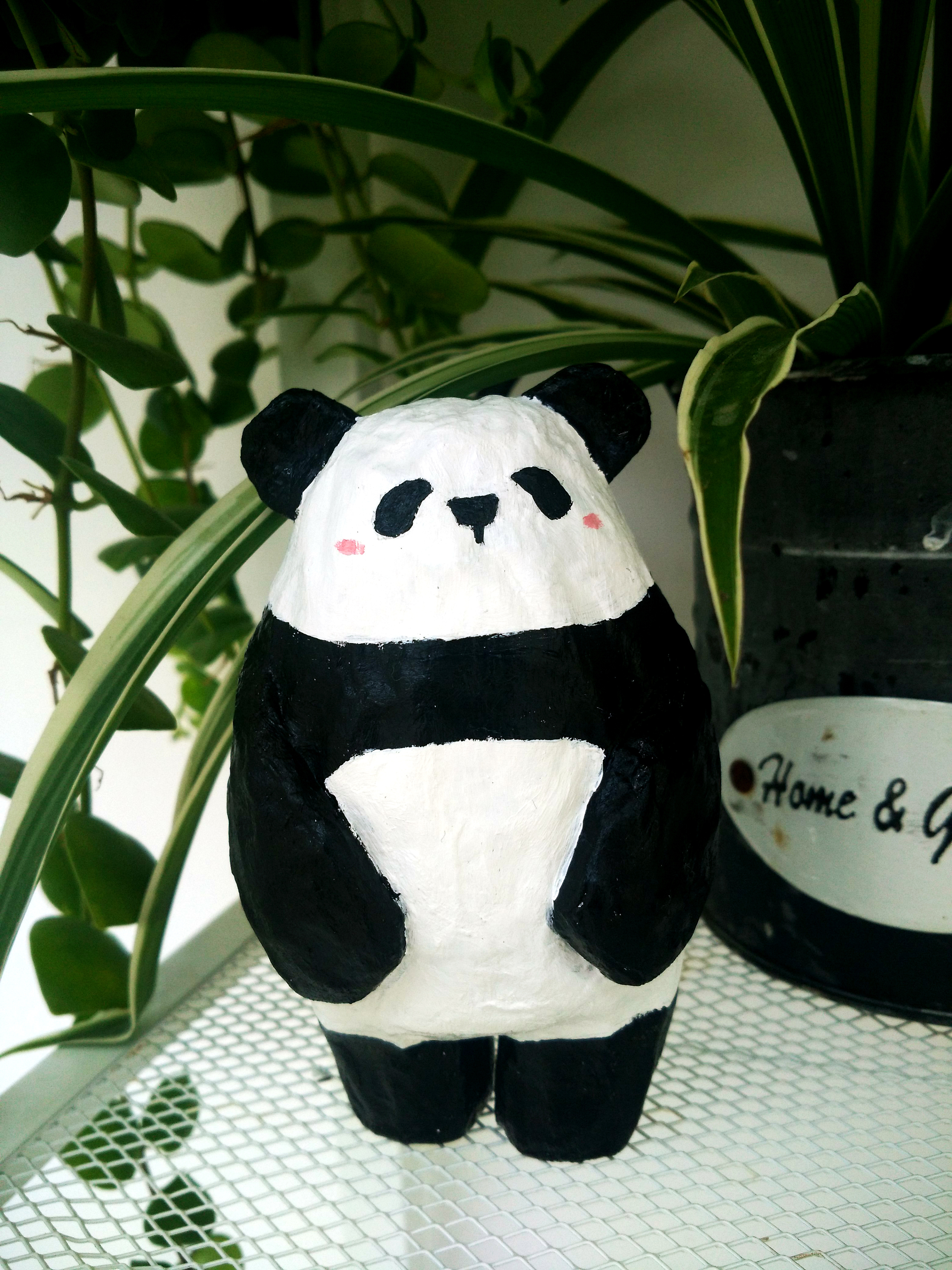 【纸塑】报纸的重生轮回(4)Panda 熊猫|手工艺
