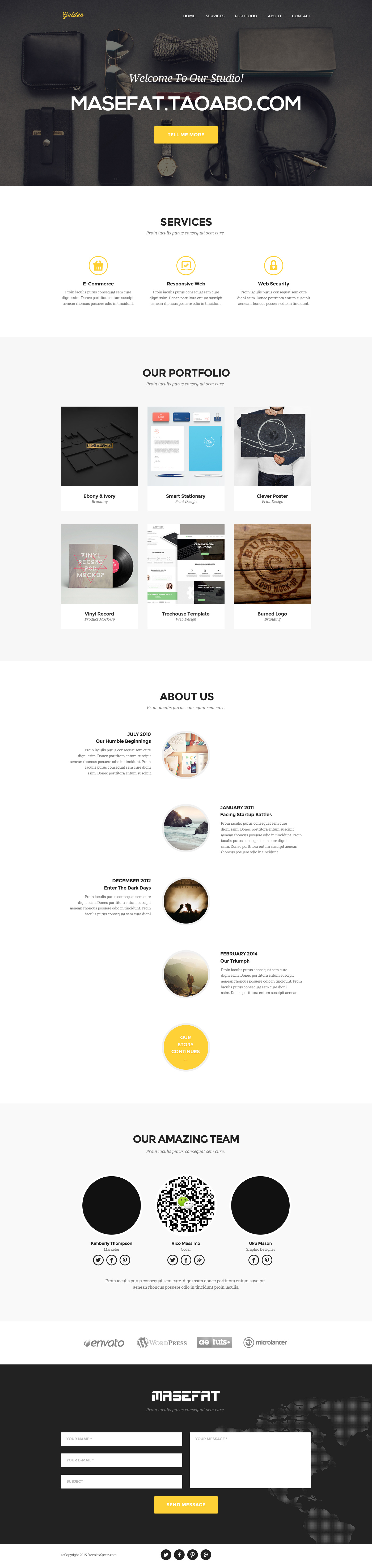 国外设计师个人网页模板 (提案模版)