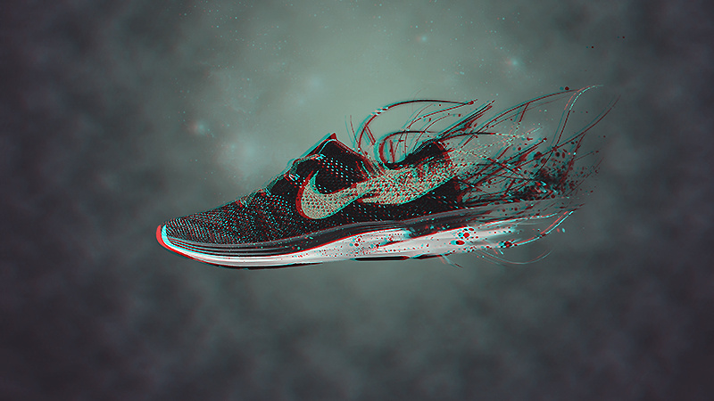 淘宝耐克运动鞋喷溅海报教程PSD|WWW.MO-YU.COM