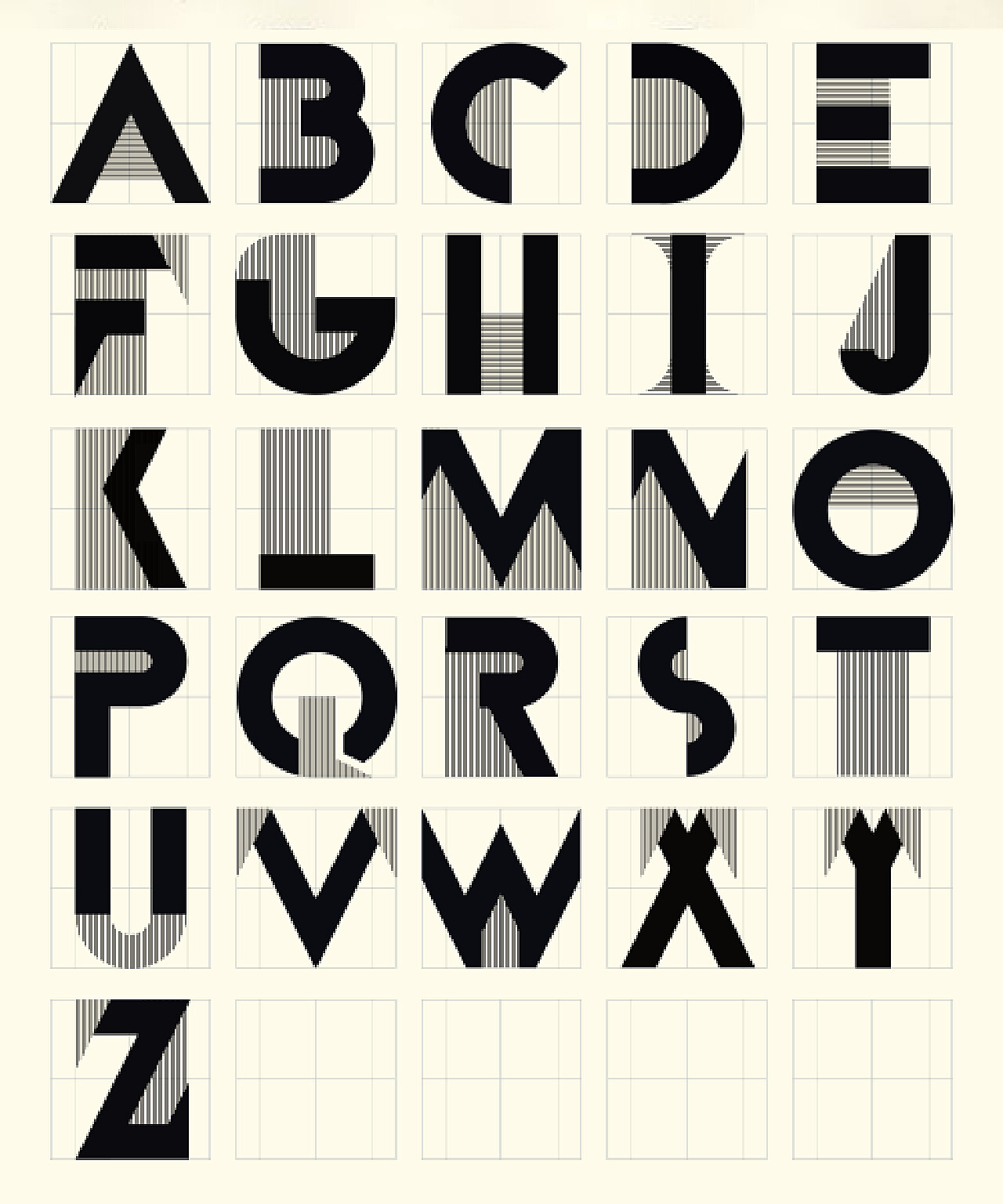 字体设计-26个字母设计|平面|字体/字形|huguoli - 原创作品 - 站酷