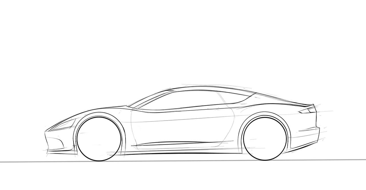 意大利风格的汽车造型设计手绘表现