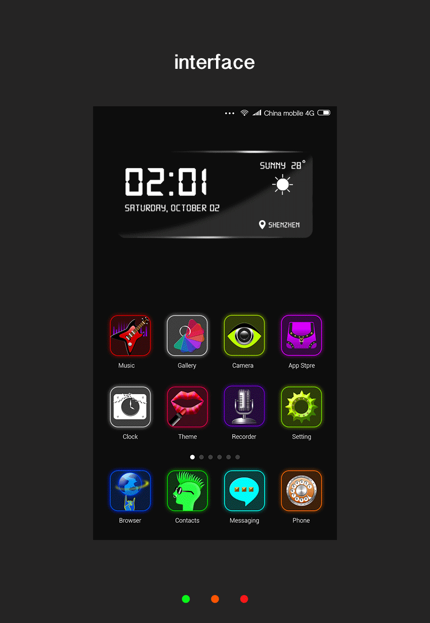 rock n roll主题图标设计