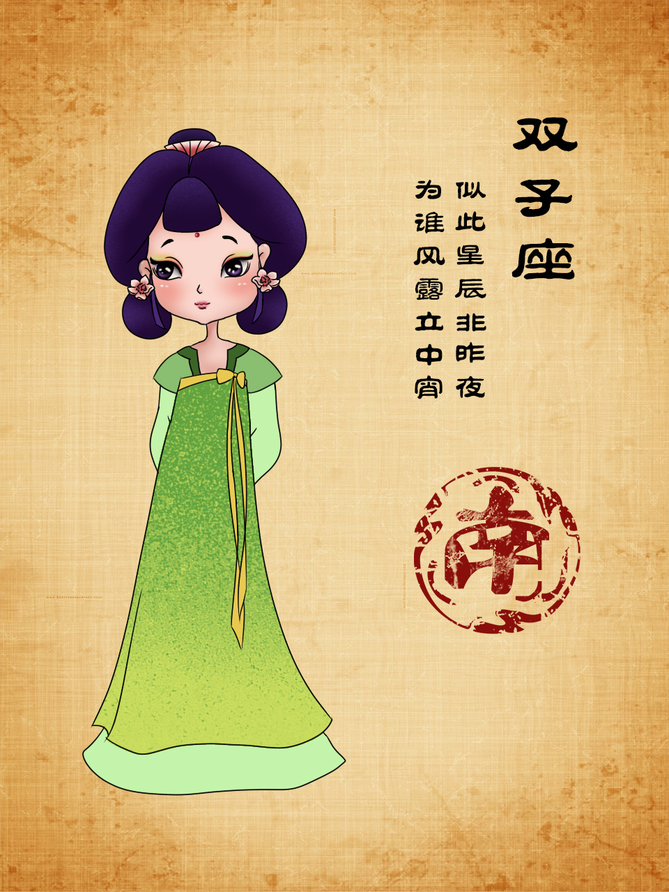 12星座古装Q版女孩