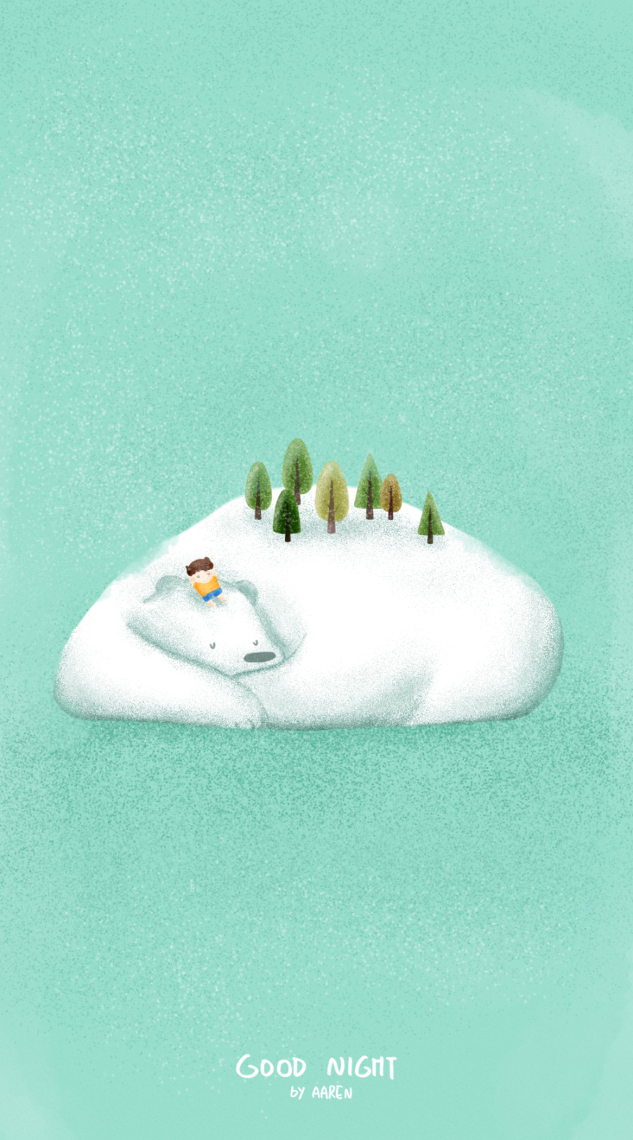 大白熊是我最好的朋友|涂鸦\/潮流|插画|Aaren - 