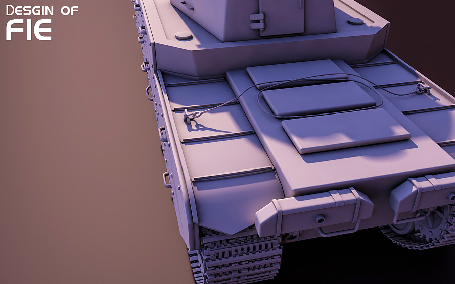 ARNOLD 渲染日本五式重战坦克|机械\/交通|三维