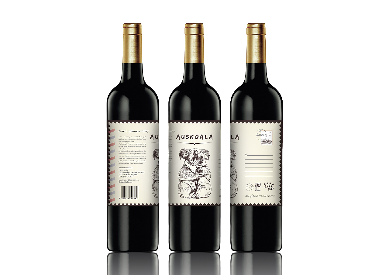 澳洲天鹅庄【考拉音乐家】-红酒插画|插画|商业插画|喵岛七 - 原创作品 - 站酷 (ZCOOL)